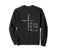 Mensaje Inspirador de The Way The Truth The Life Sacrifice Sudadera