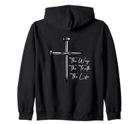 Mensaje Inspirador de The Way The Truth The Life Sacrifice Sudadera con Capucha