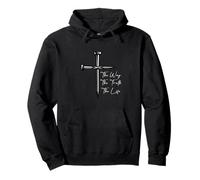 Mensaje Inspirador de The Way The Truth The Life Sacrifice Sudadera con Capucha