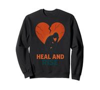 Mensaje Inspirador Heal and Rise Sudadera
