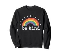 Mensaje Inspirador Positivo Be Kind Rainbow Sudadera