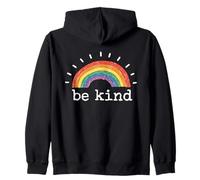 Mensaje Inspirador Positivo Be Kind Rainbow Sudadera con Capucha