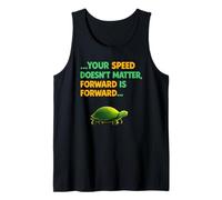 Mensaje Motivacional Positivo de la Tortuga Sigue avanzando Camiseta sin Mangas