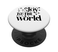 Mensaje navideño de alegría al Mundo PopSockets PopGrip Adhesivo