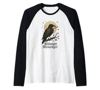Mensajero de Medianoche con diseño gótico Camiseta Manga Raglan