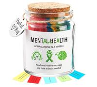 Mensajes De Afirmación Jar- Portátil Botella De Mensajes De Afirmación | Mensajes Positivos En Una Botella Para La Relajación | Soporte Emocional Daily Inspiration Affirmations Bottle Para