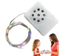 Mensajes de grabación Voice - Recordadora de mensajes de voz de cumpleaños | Decoraciones de fiestas de luces de cuerda LED para papá hija hijo esposa marido amigo | Feliz cumpleaños Música Box Box