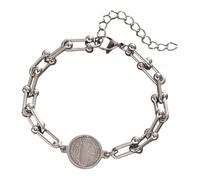Mensajes de regalo genéricos para anillos con cierre y cadena grande con un encanto, ideal para uso diario. Pulsera de regalo de pulsera de mensajes, 13.00, Metal, No es una piedra preciosa