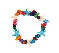 Mensajes genéricos 2 mamá con joyas estrella de mar pulsera tejida a mano pulsera de playa pulsera de playa de verano para hombre enamorado para pulsera, talla única, Metal, No Gemstone