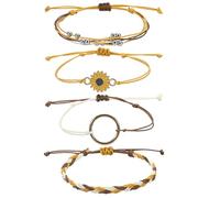 Mensajes genéricos 8 pulsera encantadores encantadores joyas pulsera para mujeres colores pulsera anillos, talla única, Algodón, No Gemstone