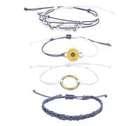 Mensajes genéricos 8 pulsera encantadores encantadores joyas pulsera para mujeres colores pulsera anillos, talla única, Algodón, No Gemstone