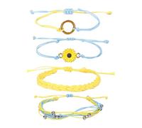 Mensajes genéricos 8 pulsera encantadores encantadores joyas pulsera para mujeres colores pulsera anillos, talla única, Algodón, No Gemstone