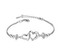 Mensajes genéricos con abuelita ancho anillos pulseras amor plata pulseras moda pareja pulseras moda pulseras de San Valentín pulseras junco en abalorios anillos, talla única, Metal, No es una piedra
