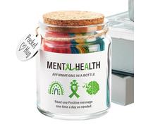 Mensajes Positivos En Botella - Papel 8.4x5.5x6.9cm | Tarro De Afirmación | Tarro Inspirador | Regalo Motivacional Para El Estímulo Diario, Decoración Del Hogar, Escritorio De Oficina, Reflexión