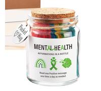 Mensajes positivos en una botella - Jar de soporte motivacional edificante | Mensajes positivos Jar con notas inspiradoras y palabras amables | Tarjetas de apoyo motivacionales adecuadas para regalar