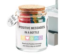 Mensajes positivos en una botella para niños, tarro de afirmación diaria, tarjetas de apoyo motivacionales para el estrés y el bienestar, suministros de aliento