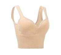 Menstrual Adolescente Abundante Mujeres Deportes sujetador inalámbrico confort Sleep sujetador más tamaño actividad brazo con almohadillas no extraíbles que dan forma al sujetador Funda plana de