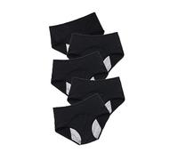 Menstrual Briefs For Women Postpartum Underwear Period Panties Breathable Cotton Panty Sporty Hipster Knickers Multicolor Pack Of 5 Black 6Xl