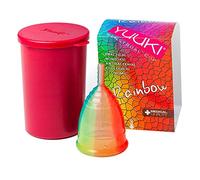 Menstrual Taza de único Yuuki Soft Large (tamaño 2) Rainbow Line de silicona Grado Médico de Alemania