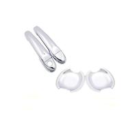 MENSUNUBNM Para Nissan Para JUKE F15 Para Infiniti Para Esq Pegatina Exterior Coche Cubierta Manija Puerta 2010~2019 Manija Puerta Coche Fibra Carbono Cromada(Chrome B No Button)