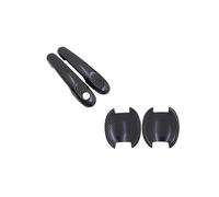 MENSUNUBNM Para Nissan Para JUKE F15 Para Infiniti Para Esq Pegatina Exterior Coche Cubierta Manija Puerta 2010~2019 Manija Puerta Coche Fibra Carbono Cromada(Carbon B No Button)
