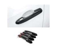 MENSUNUBNM Para Toyota Para RAV4 XA50 2019 2020 2021 2022 ABS Carbono/Cromo Protector Puerta Lateral Coche Cubierta Moldura Manillar Accesorios Exteriores 4 PCS(2 hole Black 2)