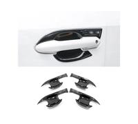 MENSUNUBNM Para Toyota Para RAV4 XA50 2019 2020 2021 2022 ABS Carbono/Cromo Protector Puerta Lateral Coche Cubierta Moldura Manillar Accesorios Exteriores 4 PCS(Black 1)
