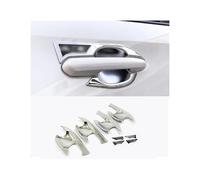 MENSUNUBNM Para Toyota Para RAV4 XA50 2019 2020 2021 2022 ABS Carbono/Cromo Protector Puerta Lateral Coche Cubierta Moldura Manillar Accesorios Exteriores 4 PCS(Chrome 1)