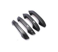 MENSUNUBNM Para VW Para Caddy MK4 4 2020 2021 2022 Exterior De Fibra De Carbono Negro Cromado Manija De La Puerta Accesorios Para El Coche Pegatinas(Carbon 4 handle)