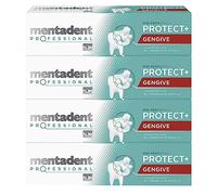 Mentadent Professional Protect+ - Pasta de dientes remineralizante para encías con minerales biológicamente compatibles y zinc contra la inflamación de las encías - 4 botellas de 75 ml