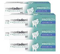 Mentadent Professional Protect+ Sensitivity - Pasta de dientes sensibles con minerales biológicamente compatibles y potasio, 6 botellas de 75 ml