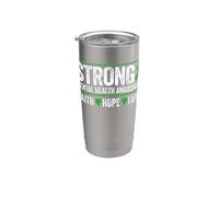 Mental Health Awareness Camiseta Mental Health Awareness Strong Vaso térmico de acero inoxidable de doble pared