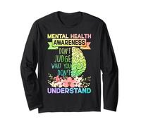 Mental Health Awareness Dont Judge What You Don't Understand Manga Larga