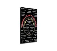 Mental Health Coping Skills Poster What I Can and Cannot Control Positive Wall Art for Therapy Office Bedroom Gym Living Room Home Decor