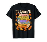 Mental Health Fall Autumn Self Care Cozy Season Camiseta