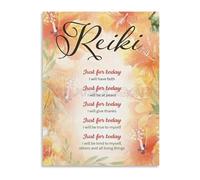 Mental Health Office Decor Just For Today Mindfulness Canvas Poster for Room Calming Wall-Art(Framed,08x12inch(20x30cm))
