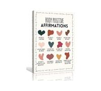 Mental Health Poster Body Positivity Poster Positive Wall Art Vintage Therapy Office Decorations for Bedroom Print Picture Canvas Bathroom(Unframed,08x12inch(20x30cm))