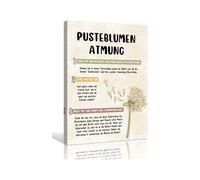 Mental Health Poster Pusteblumen Atmung Poster Positive Wall Art Therapy Office Decor Hanging Vertical Canvas Paintings for Living Room(Framed,12x18inch(30x45cm))