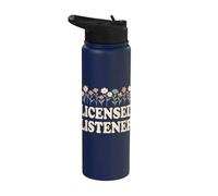 Mental Health School Counselor Therapy Licensed Listener Stainless Steel Insulated Water Bottle