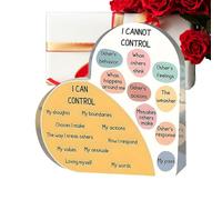 Mental Health Sign - Heart-Shaped Acrylic Sign | Mental Health Soothing for Home, School, Counseling, Men Women Teachers Students Youth or Counselor Use