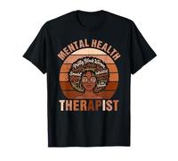 Mental Health Therapist Afro Self Care Vibes Camiseta