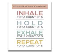 Mental Health Wall Art for Therapy Office, Breathing Techniques Poster Calming Corner Decor School Counselor(Unframed,16x24inch(40x60cm))