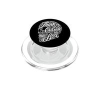 Mentalidad Creativa Piensa Fuera De La Caja Calavera Tipografía PopSockets PopGrip para MagSafe