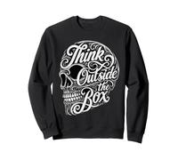 Mentalidad Creativa Piensa Fuera De La Caja Calavera Tipografía Sudadera