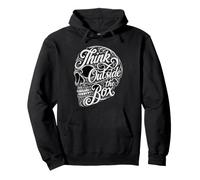 Mentalidad Creativa Piensa Fuera De La Caja Calavera Tipografía Sudadera con Capucha