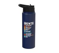 Mentalidad Crecimiento Cita Motivacional Inspiración Positividad Stainless Steel Insulated Water Bottle