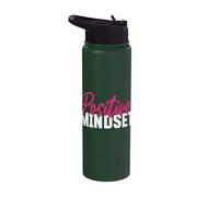 Mentalidad Crecimiento Cita Motivacional Inspiración Positividad Stainless Steel Insulated Water Bottle