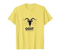 Mentalidad de Cabra: ambición audaz para triunfadores decididos Camiseta, Hombre, Limón, S