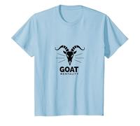 Mentalidad de Cabra: ambición audaz para triunfadores decididos Camiseta, Niños, Azul Bebé, 4 años