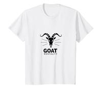 Mentalidad de Cabra: ambición audaz para triunfadores decididos Camiseta, Niños, Blanco, 4 años